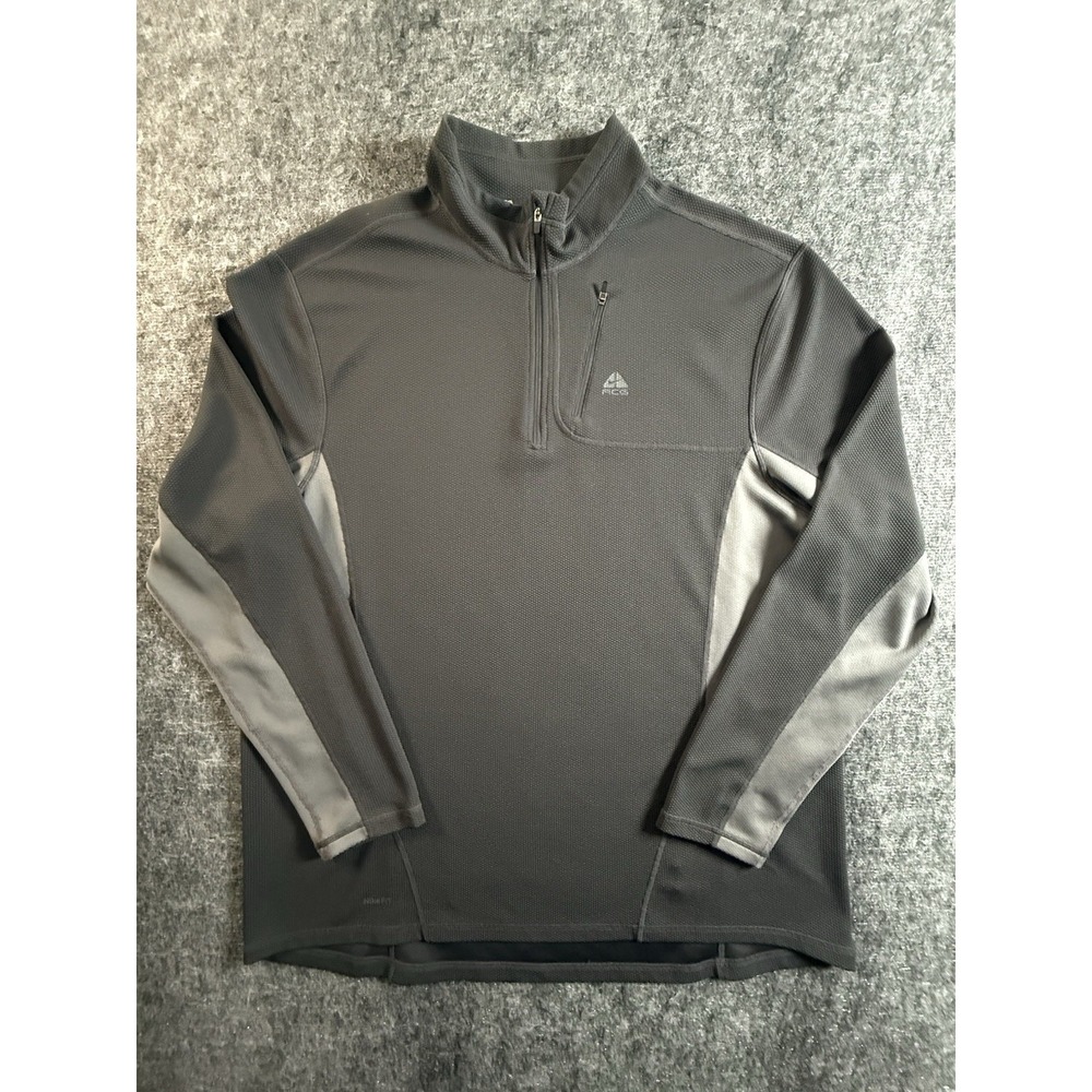Nike ACG Fit Dry Quarter Zip Pullover Men's XXL Gray Textured Mock Neck